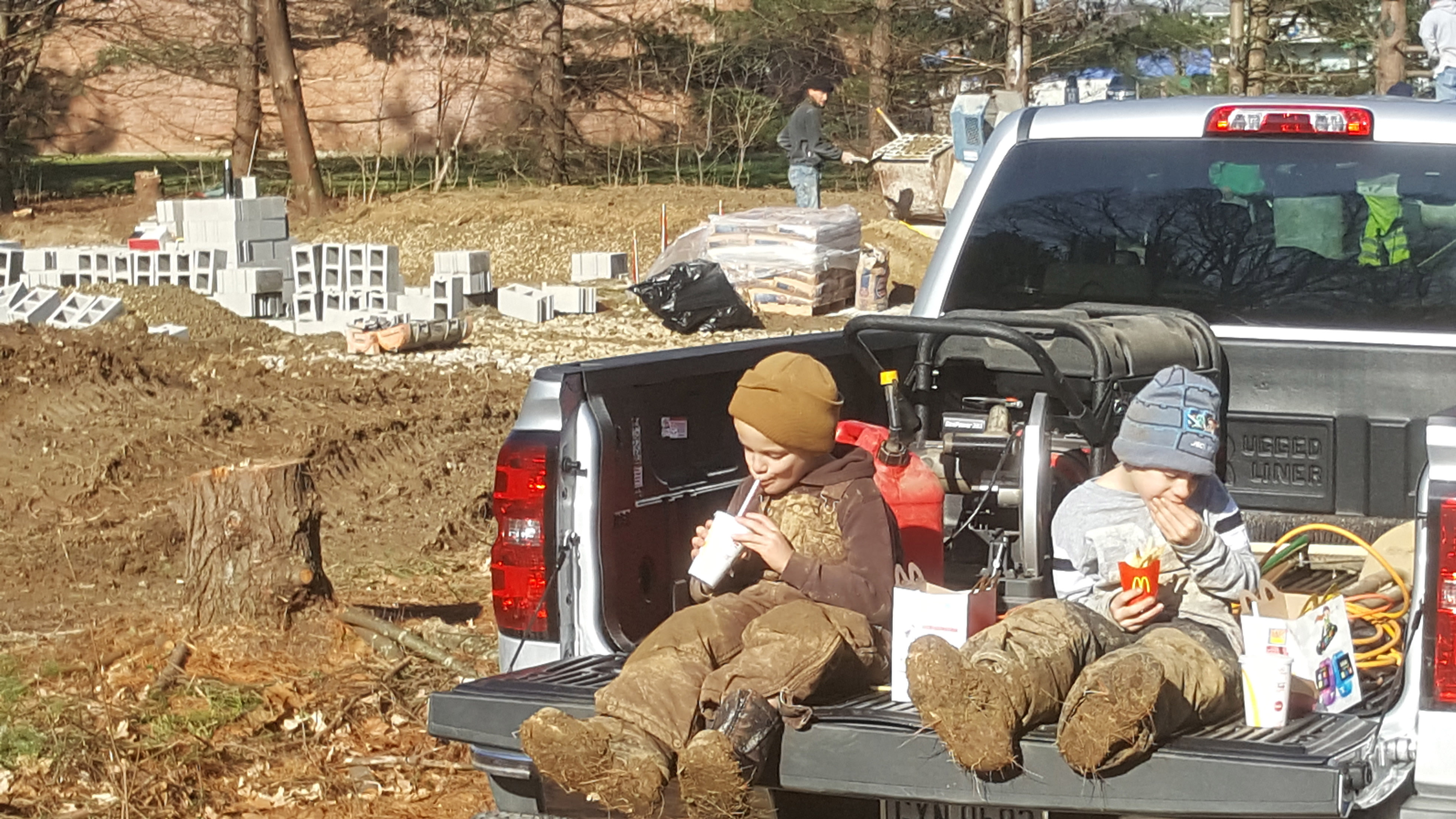 Our junior block crew on their lunch break